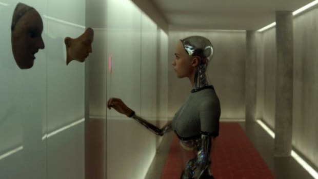 Ava as she appears in the film, as an AI life form.