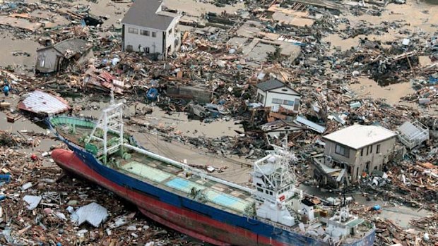 Tricky subject matter ... the aftermath of the Japanese tsunami.