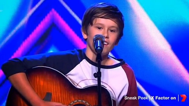 Jai Waetford, 14, auditions on this year's <i>The X Factor</i>, which goes to air tonight.