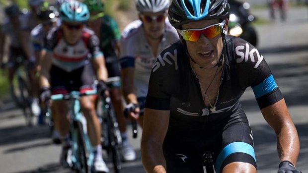 Spent: Richie Porte fell back on day two in the Pyrenees.