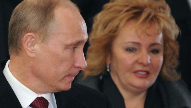 Divorcing: Vladimir Putin and his wife Lyudmila.