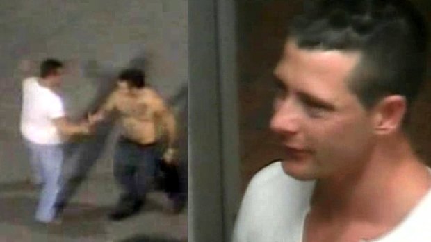CCTV captured the two men who had been refused entry into a Burswood nightclub.
