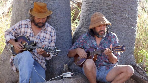 Kimberley  calling ... musician brothers Alan (left) and Stephen Pigram in <i>Mad Bastards</i>.