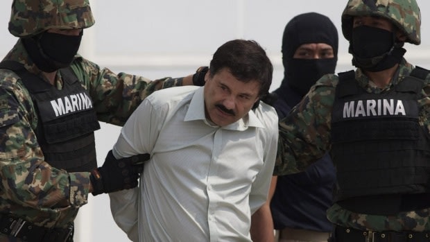 Notorious drug lord Joaquin 'El Chapo' Guzman - the head of the Sinaloa Cartel - was recaptured by Mexican marines.