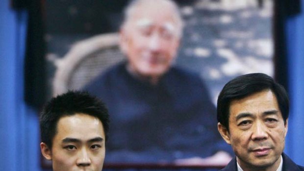 Family troubles ... Bo Guagua with his father, Bo Xilai.