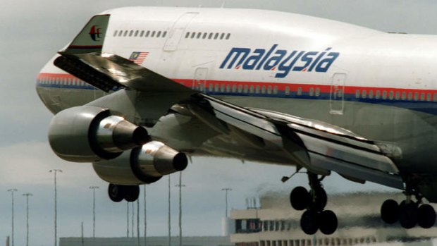 A Malaysia Airlines 747.