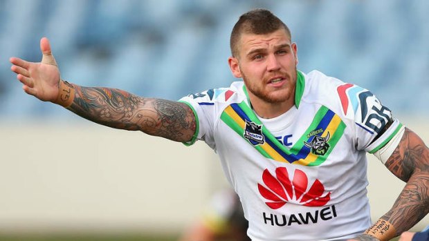 Josh Dugan on the sideline during last week's trial against the Storm.