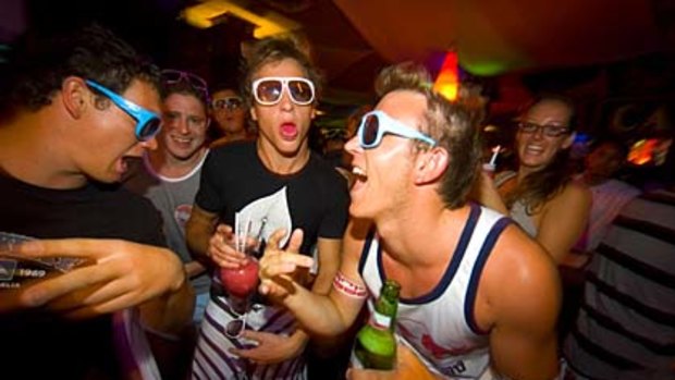 Bali bars are popular for Aussies on buck's and hen's parties.