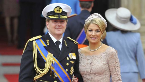 Crown Prince Willem-Alexander, who will become king of the Netherlands on April 30, 2013, with his wife, Princess Maxima.