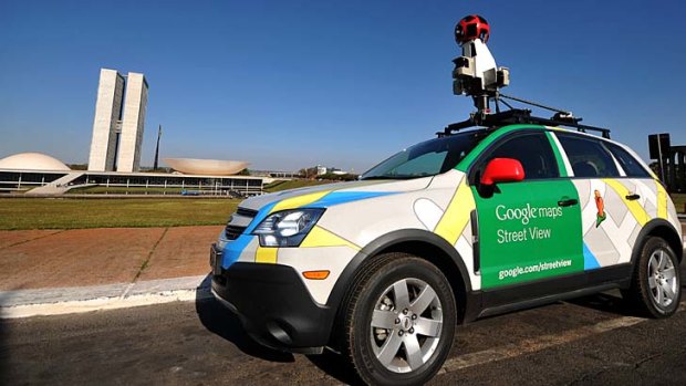 A Google car charts the streets of Brasilia, Brazil.