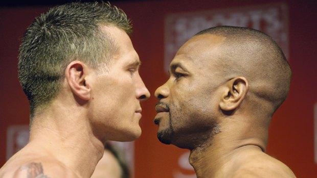 Day of reckoning ... Danny Green and Roy Jones jnr face off.