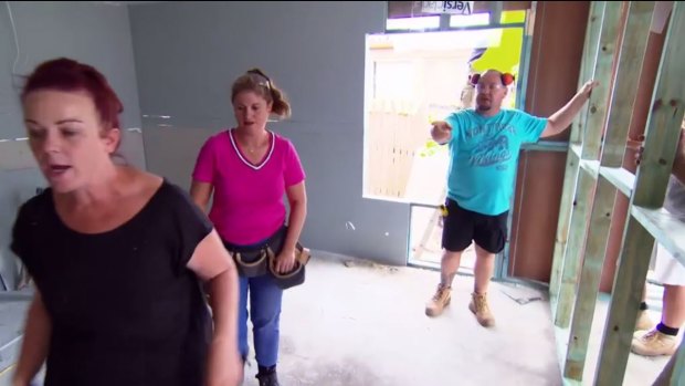 Fiona and Nicole storm out when the wall goes up in House Rules.