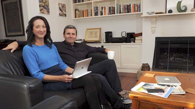 Powering down: Federal Labor MP Gai Brodtmann and her husband, broadcaster Chris Uhlmann, inside their Yarralumla home.