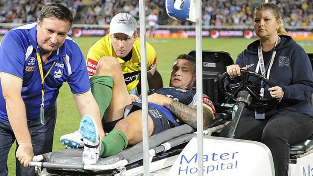 Comeback trail &#8230; Cowboys second-rower Tariq Sims has endured a wretched run with injuries during the past two years.