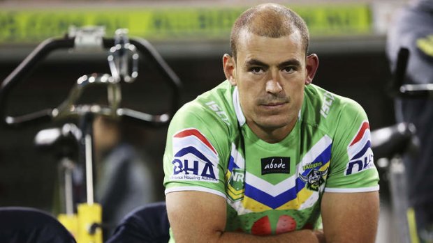 Terry Campese just before his return to the NRL off the bench on April 13.