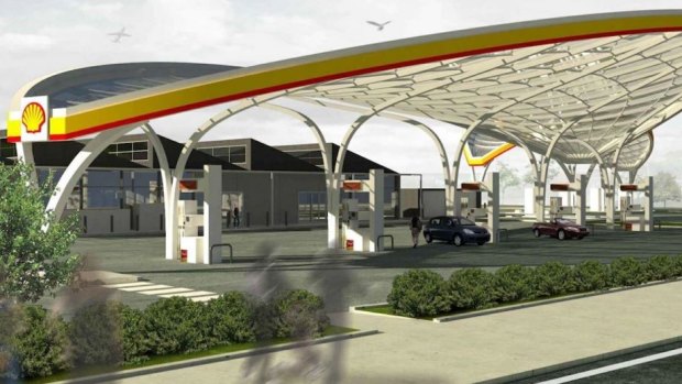 An artist's impression of the new Belmont service station.