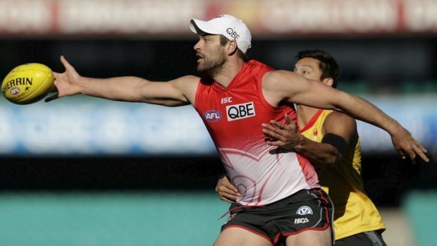 Good to go: Heath Grundy is set to play in the Swans’ qualifying final on Saturday.