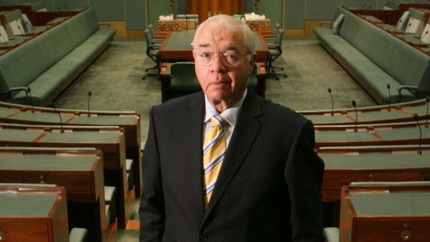 At home at Parliament House: Laurie Oakes.