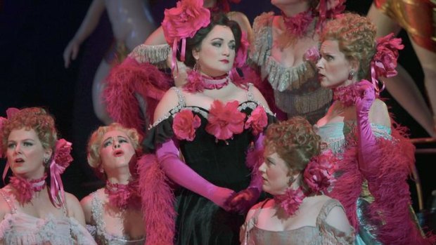 Opera Australia's lavish costumes for <i>The Merry Widow</i> contrasted with a meagre set.