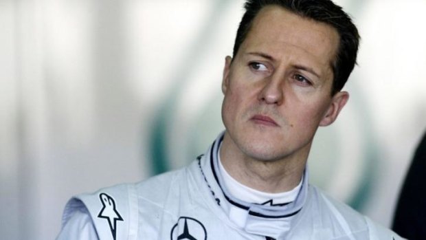 At home with his family: Michael Schumacher.