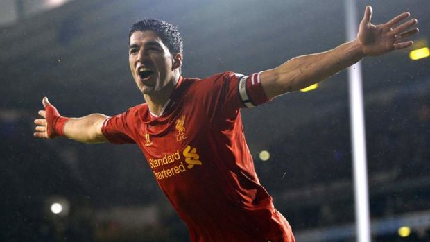 Purple patch: Newly-minted Liverpool captain Luis Suarez could become the club's most expensive player ever.