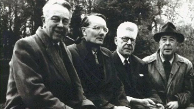 From left, J.R.R. Tolkien, Owen Barfield, Charles Williams and C.S. Lewis.