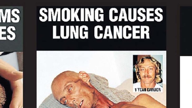The campaign to shock ... new anti-smoking images to appear on tobacco packaging.