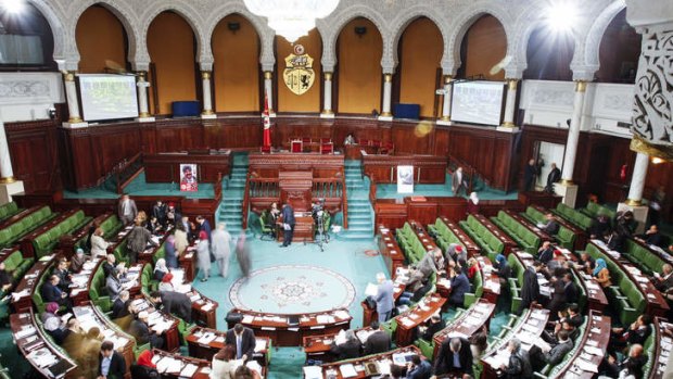 Tunisia's Parliament debates a new draft constitution that would guarantee equality "without discrimination".