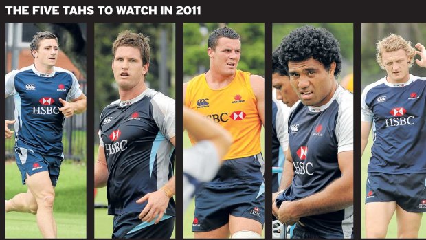 Keep an eye out ... From left to right, Brendan McKibbin, Pat O'Connor, Kane Douglas, Wycliff Palu and Ryan Cross.