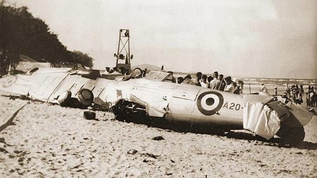 The remains of the RAAF Wirraway A20-212 plane crashed at Maroochydore in 1950.
