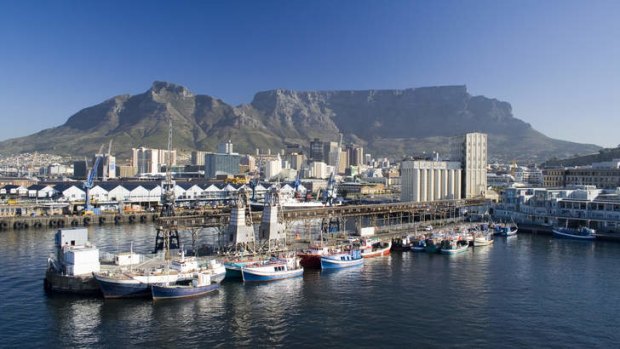 Overlooked: Table Mountain looms over Cape Town.