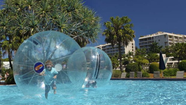 Walk on water: Ozbobbling is one of a number of water-based activities the kids will love.