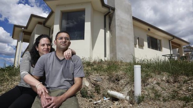 Isabelle Gonzalez and Yannick Arekion at their home in Bonner, which they had to complete as owner-builders.