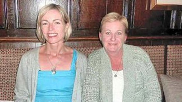 Denise Morcombe (right) with Kate McCann, the mother of missing British child Madeleine McCann.