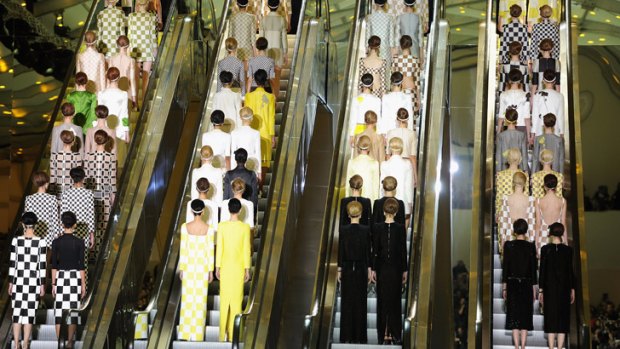 Louis Vuitton put on quite the spectacle to close Paris Fashion Week - despite a conspicuous lack of LV logos.