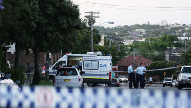 Police at the crime scene of a suspected murder, suicide in Sydney's Randwick.
