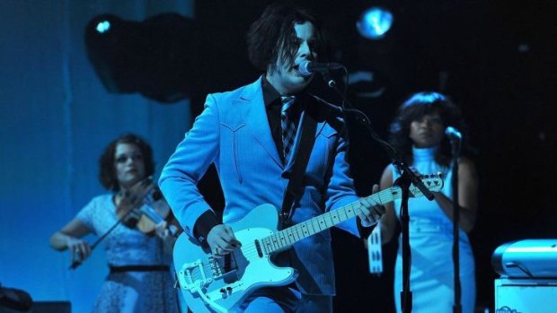 Jack White and his all-female outfit on the <i>Blunderbuss</i> tour in 2012.