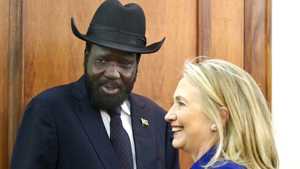 Hillary Clinton tells Salva Kiir to make lasting peace with Sudan.