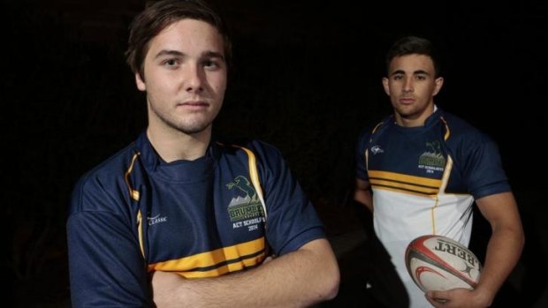 Marist College player Tom Evans and Gungahlin Senior player Jordan Fulivai have been selected for the ACT Schoolboys team for the Australian Schoolboys Rugby Championships.