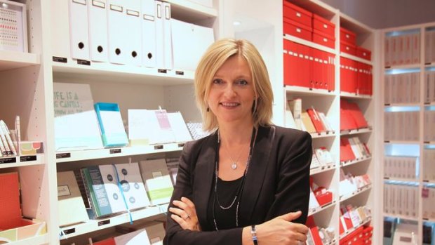 Swedish star &#8230; Kristina Karlsson in one of her kikki.K stores.