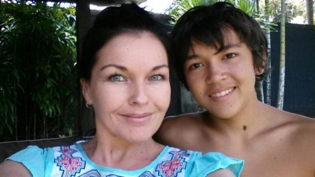 Schapelle Corby poses with her nephew Wyan after her release from prison.