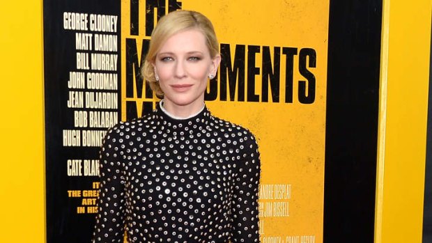Shying from the public eye ... Cate Blanchett has cancelled TV appearances since attending <i>The Monuments Men</i> premiere in New York on January 4.
