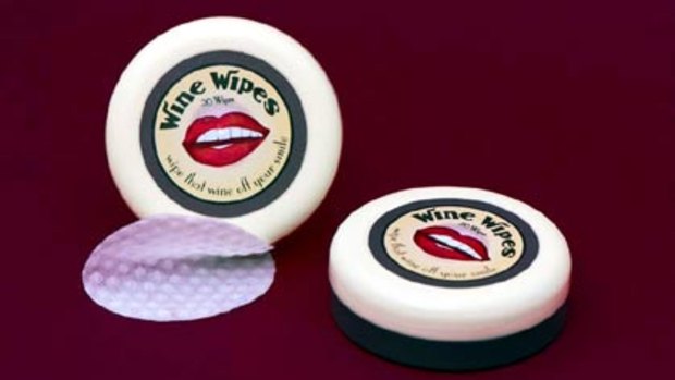 Wine Wipes... keep that smile on your face when you're happy, $38 (60 wipes).