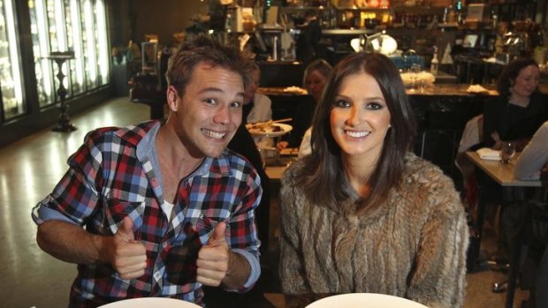 Name of fame ... Lincoln Lewis and Kate Waterhouse at Signorelli Gastronomia at Pyrmont.