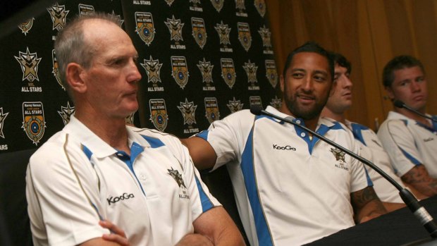 Old ties: Benji Marshall has a strong relationship with Wayne Bennett from their days with the NRL All Stars and Kiwi Test sides.