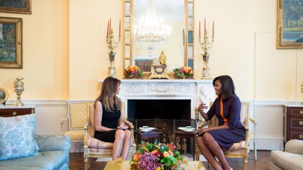 Melania Trump joined outgoing first lady Michelle Obama for tea at the White House, but she may not move in for a while.