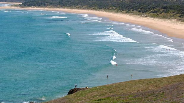 Woolgoolga Beach ... the body of 57-year-old man was found at the water's edge on Wednesday afternoon.