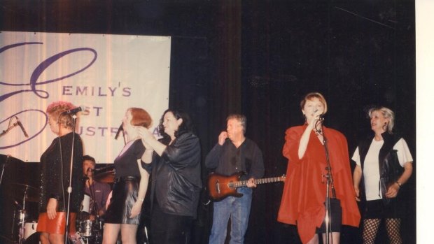 'Joan Jetts and the Fishnets' perform at the Regent Theatre in 1998