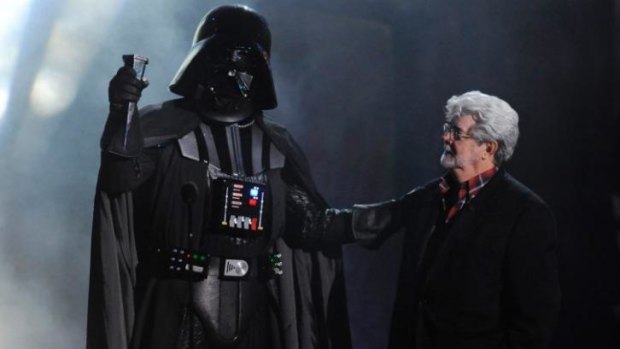 Once unknown ... Darth Vader and <i>Star Wars</i> creator George Lucas.