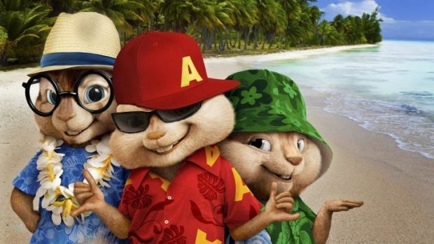 Tropical twist: That squeaky-voiced trio return in <i>Alvin and the Chipmunks: Chipwrecked</I>.
